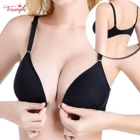 Triumph-Bra 3 Pack,Free shipping,Front Button Bra,No Underwire Bra,Sexy, Comfortable,Traceless,Push Up