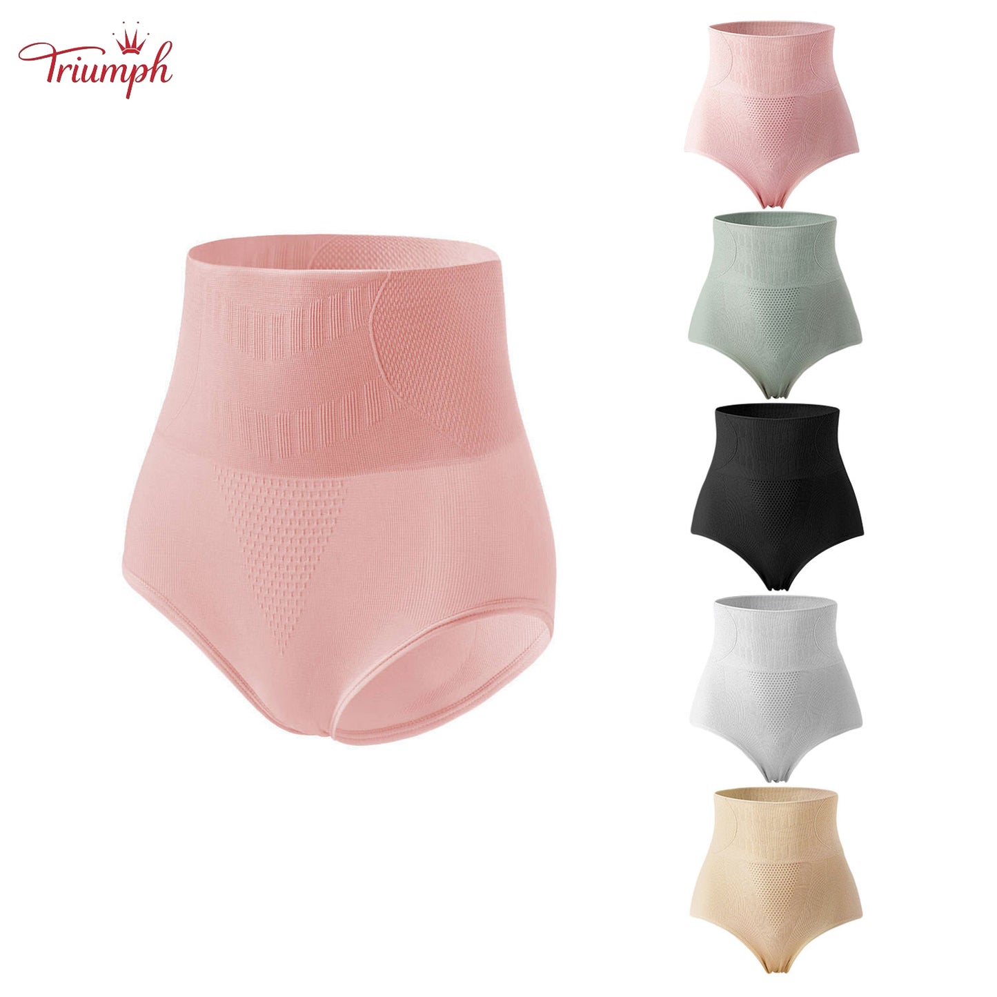 Triumph-Free shipping,5 Pack Women's Shapers Thermal Underwear Tummy Control Body Shaper Under Dress Graphene Mid Waist Extra Firm Underwear Sexy Panties