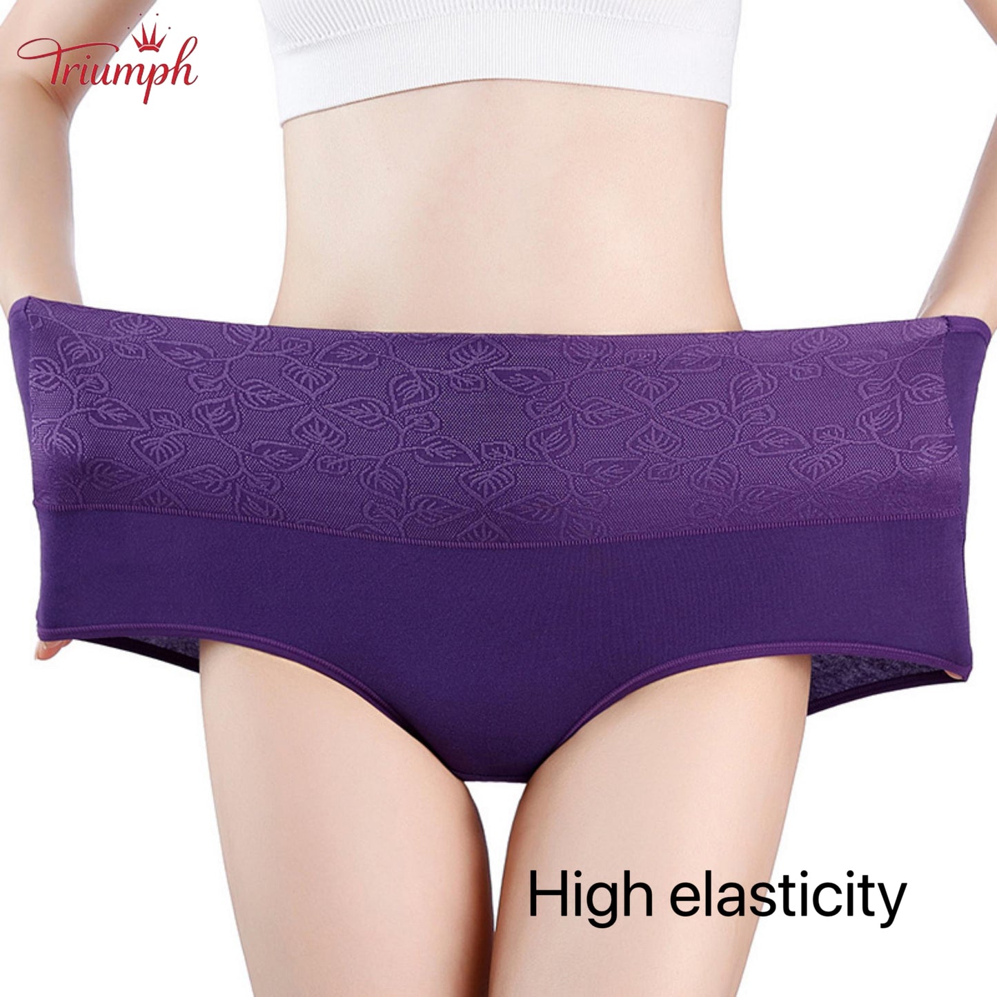 Triumph - Free Shipping,4-Pack of Comfortable Briefs,Lace Pattern Surface,Double Layer Cotton Crotch