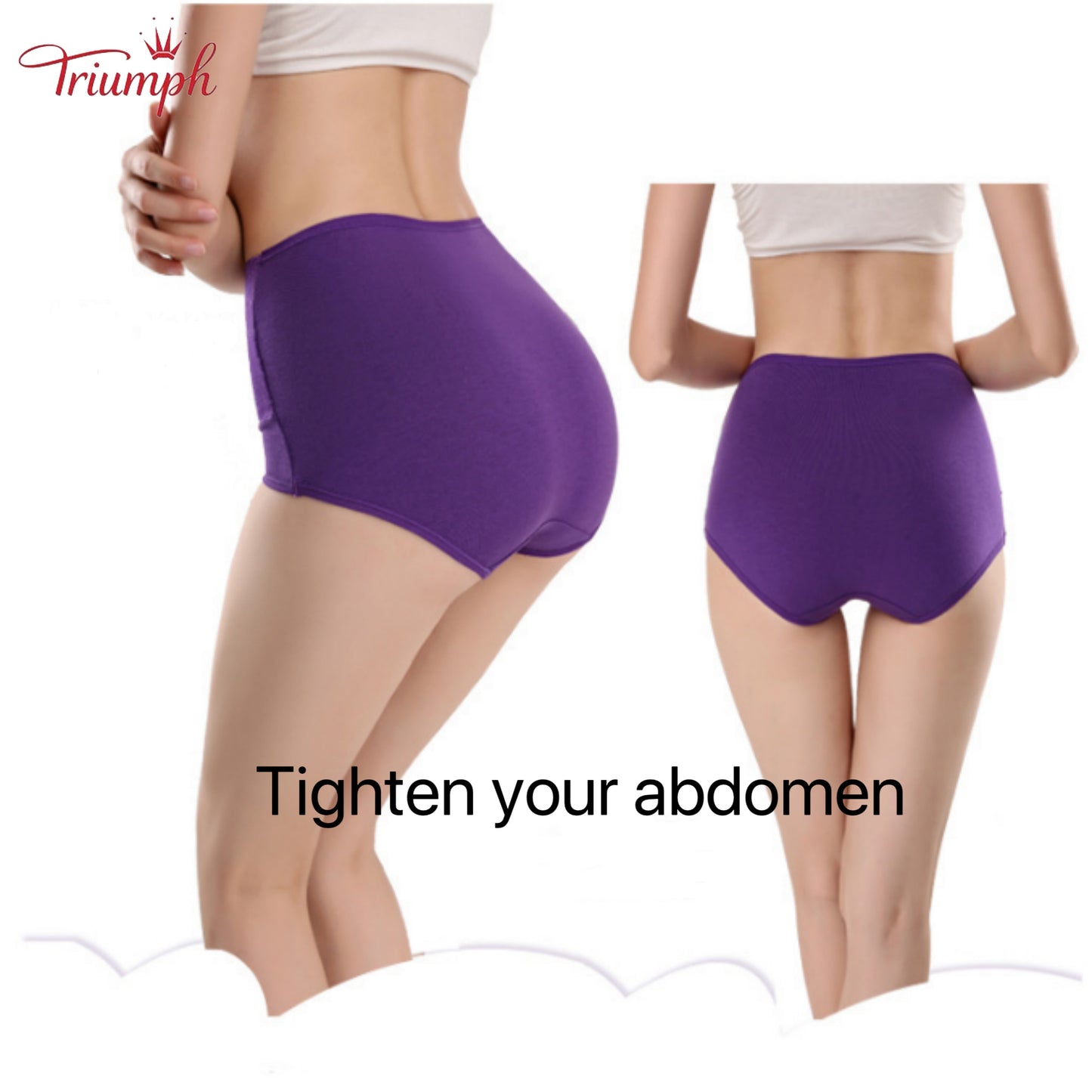 Triumph - Free Shipping,4-Pack of Comfortable Briefs,Lace Pattern Surface,Double Layer Cotton Crotch