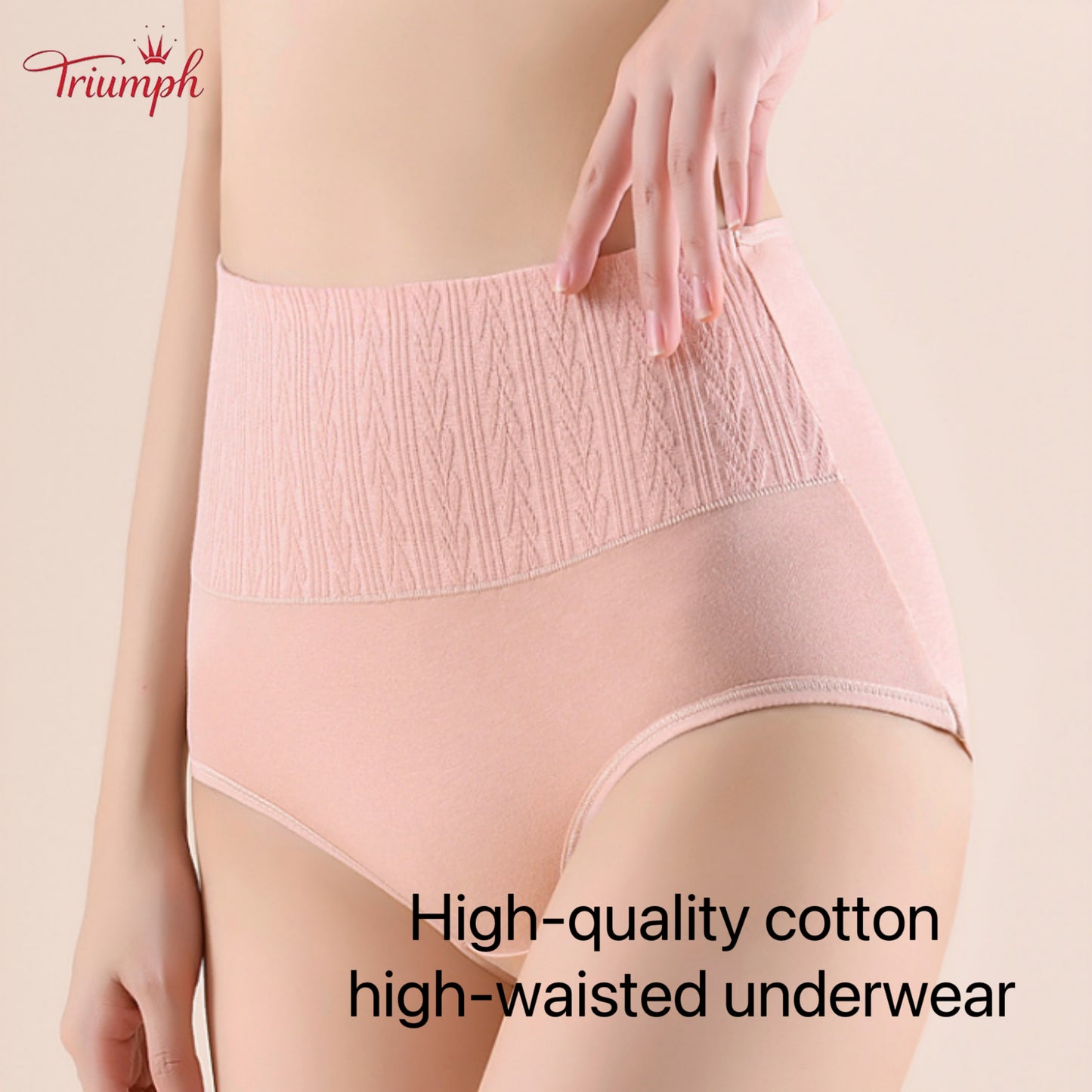 Triumph - Set of 4 Cotton Panties, Tummy Control, Assorted Colors, Free Shipping