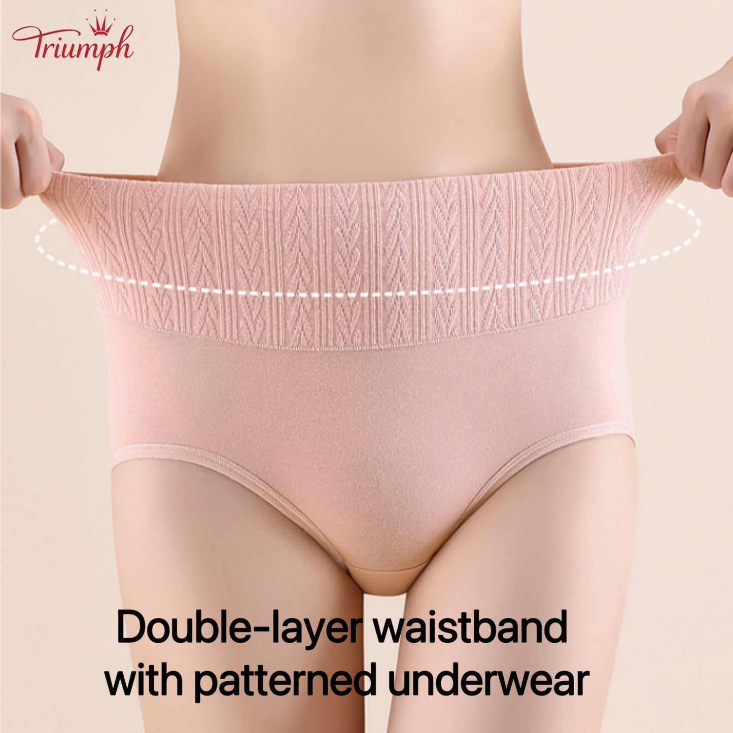 Triumph - Set of 4 Cotton Panties, Tummy Control, Assorted Colors, Free Shipping