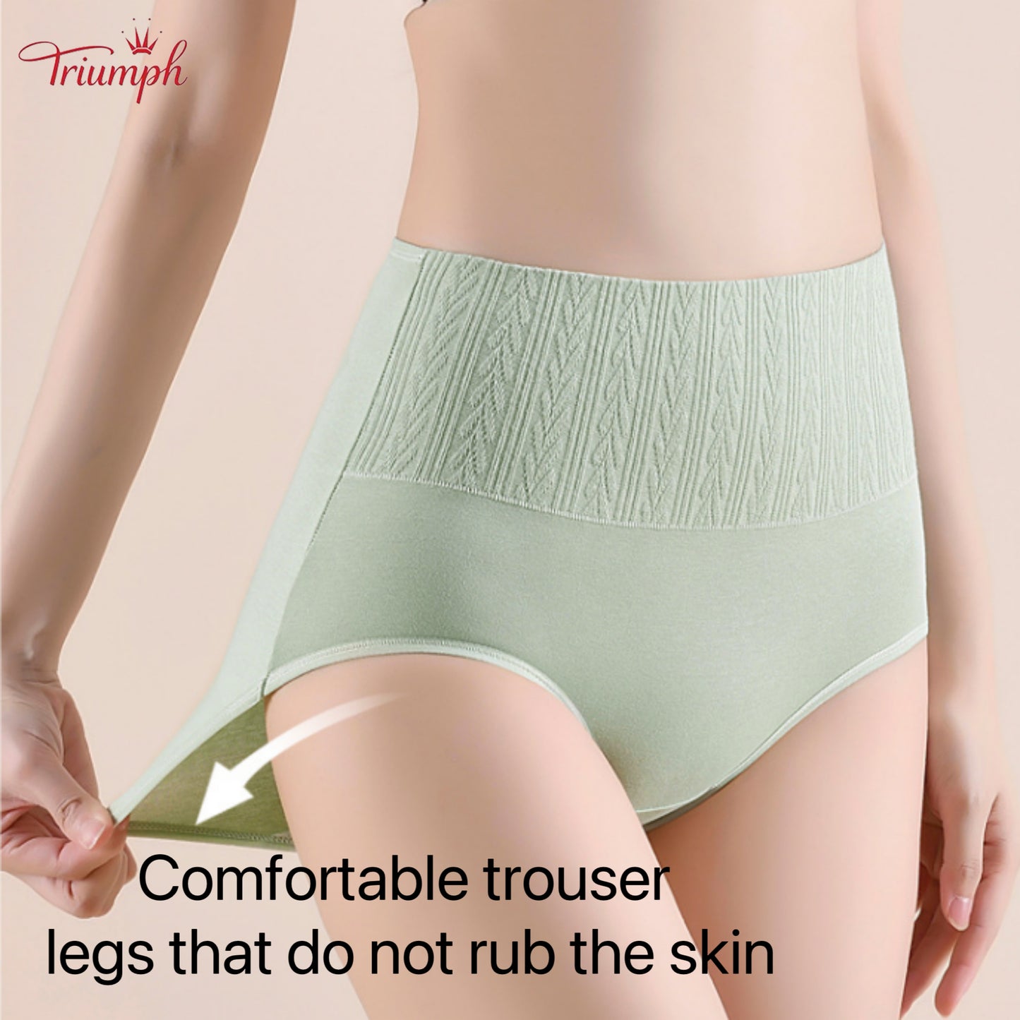 Triumph - Set of 4 Cotton Panties, Tummy Control, Assorted Colors, Free Shipping