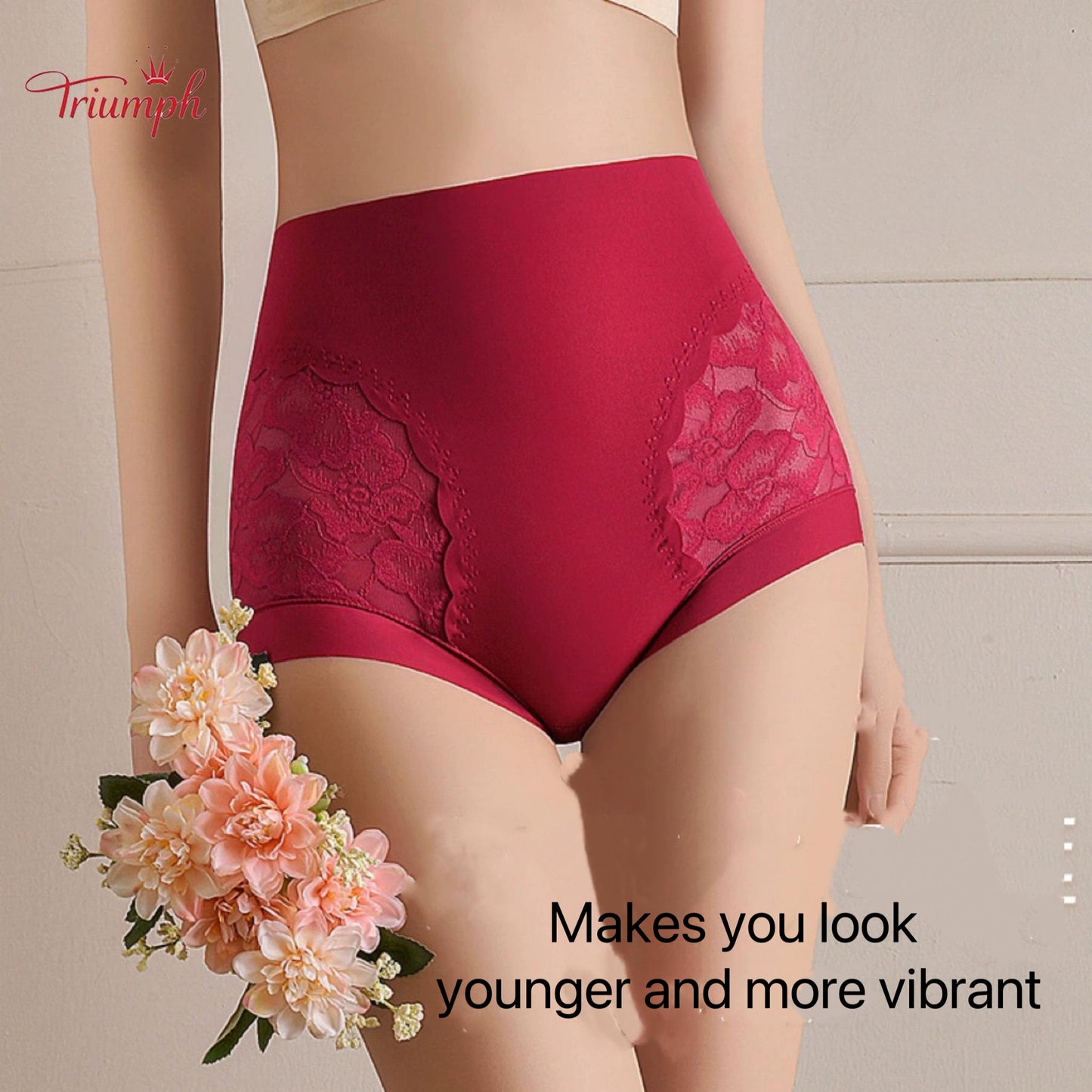 Triumph - Free Shipping. Set Of 4. High Quality Lace High Waisted Briefs