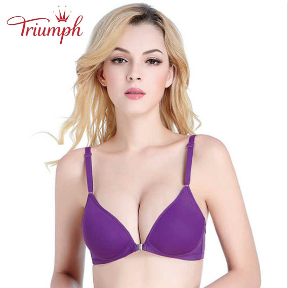 Triumph-Bra 3 Pack,Free shipping,Front Button Bra,No Underwire Bra,Sexy, Comfortable,Traceless,Push Up