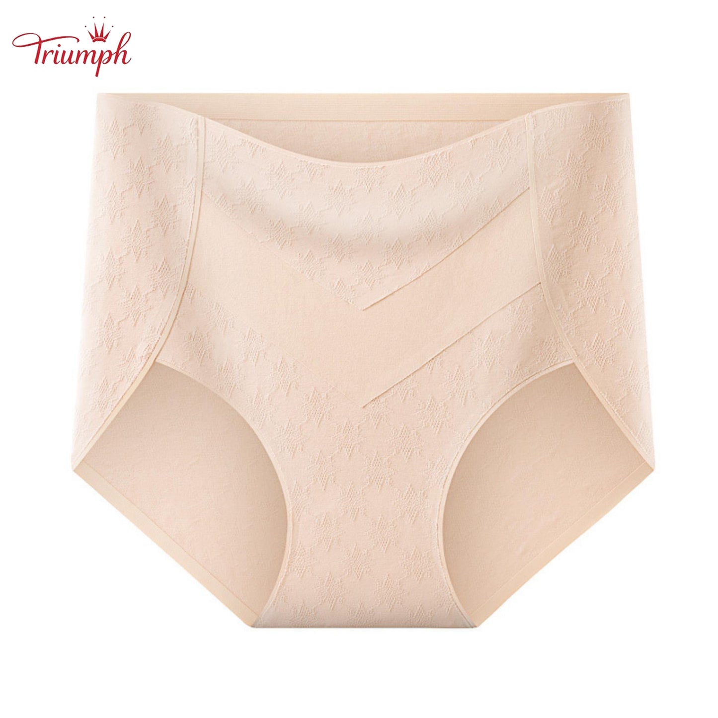 Triumph - 4-Pack Of Premium Cotton High Waisted Briefs With Cute Star Print, Free Shipping