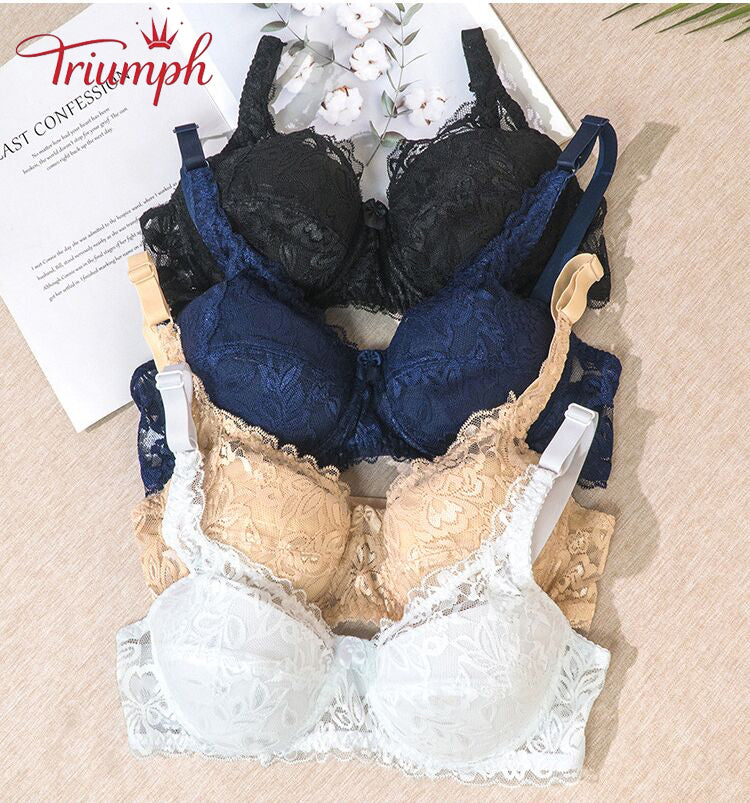 Triumph - Bra pack of 3,Free shipping,New Plus Size Sexy Lace Push Up Bra
