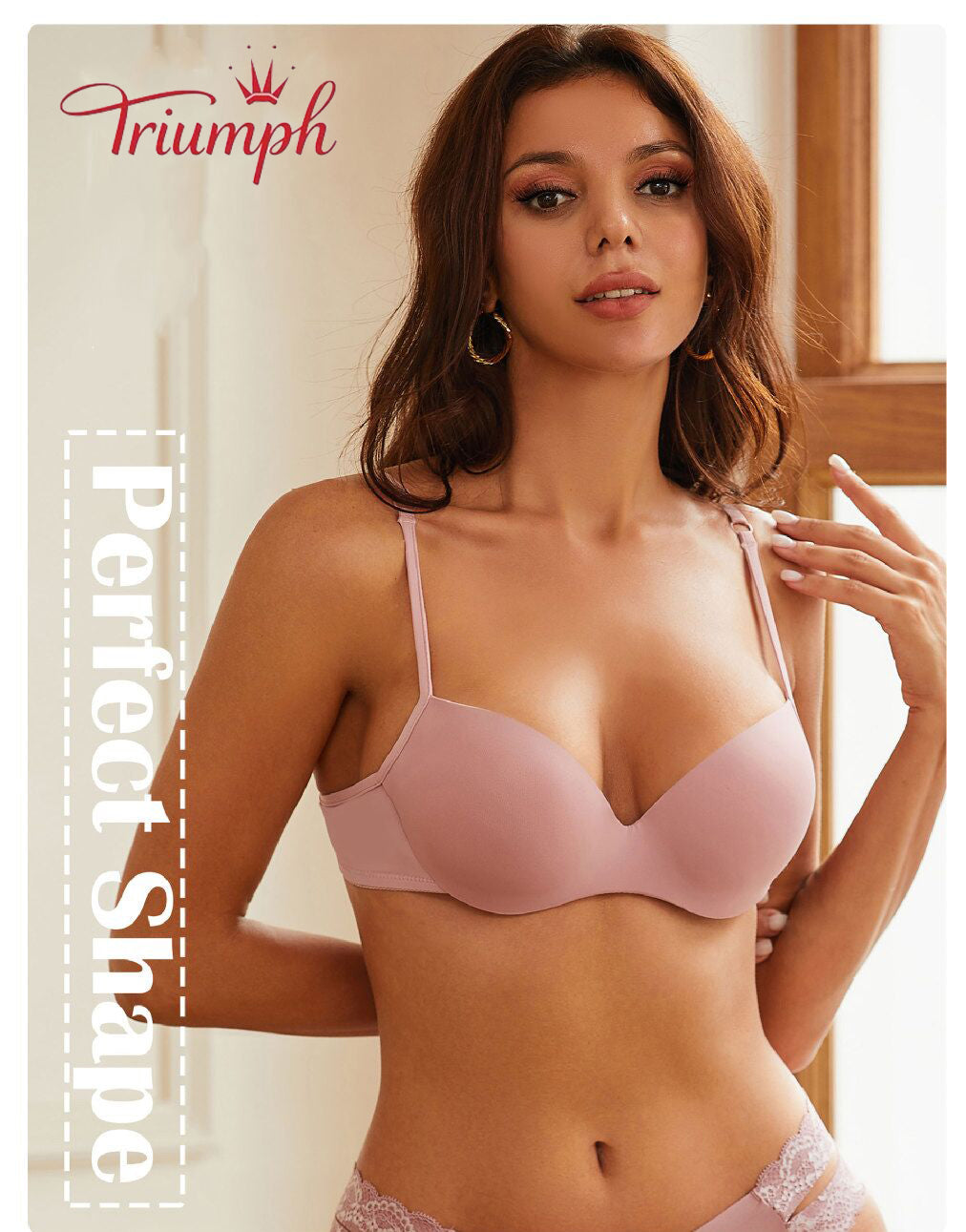 Triumph Women's Sponge Bra,Free shipping,3-pack Push-up bra, breathable, lightweight
