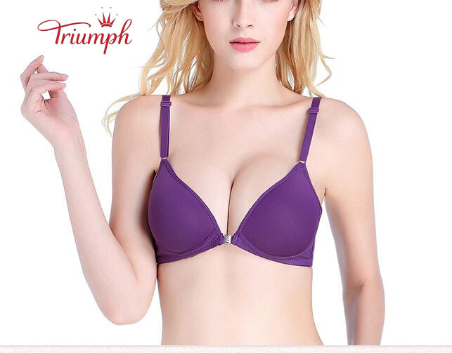 Triumph-Bra 3 Pack,Free shipping,Front Button Bra,No Underwire Bra,Sexy, Comfortable,Traceless,Push Up