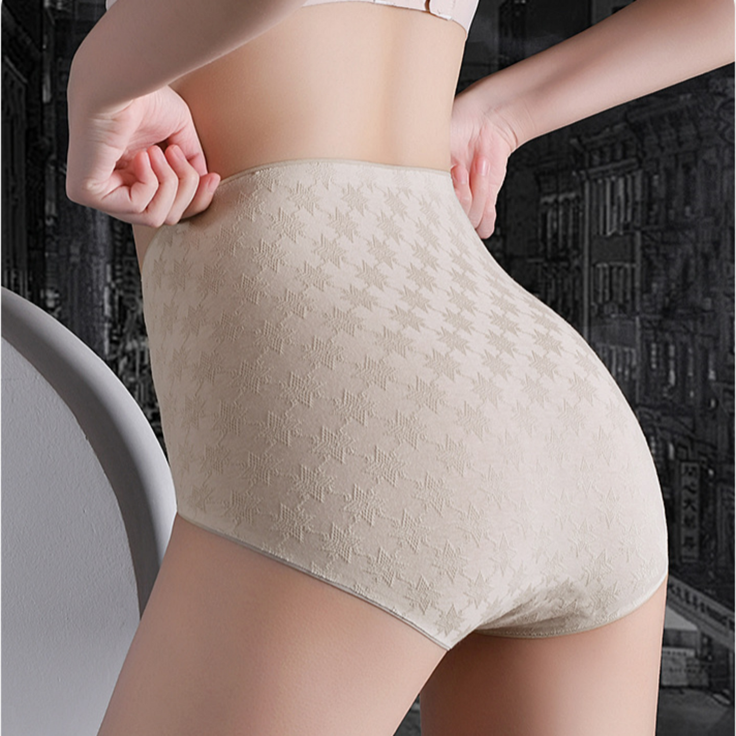 Triumph - 4-Pack Of Premium Cotton High Waisted Briefs With Cute Star Print, Free Shipping