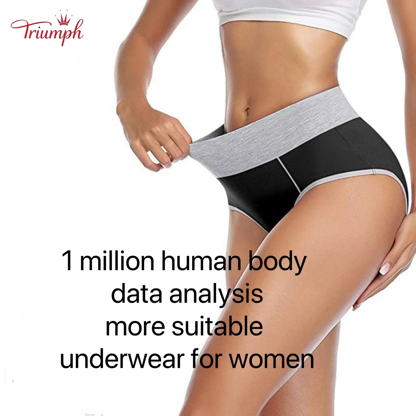 Triumph -4-Piece Women's Underwear Set，Highly Elastic Panty Waistband，Suitable For 40-110 KG