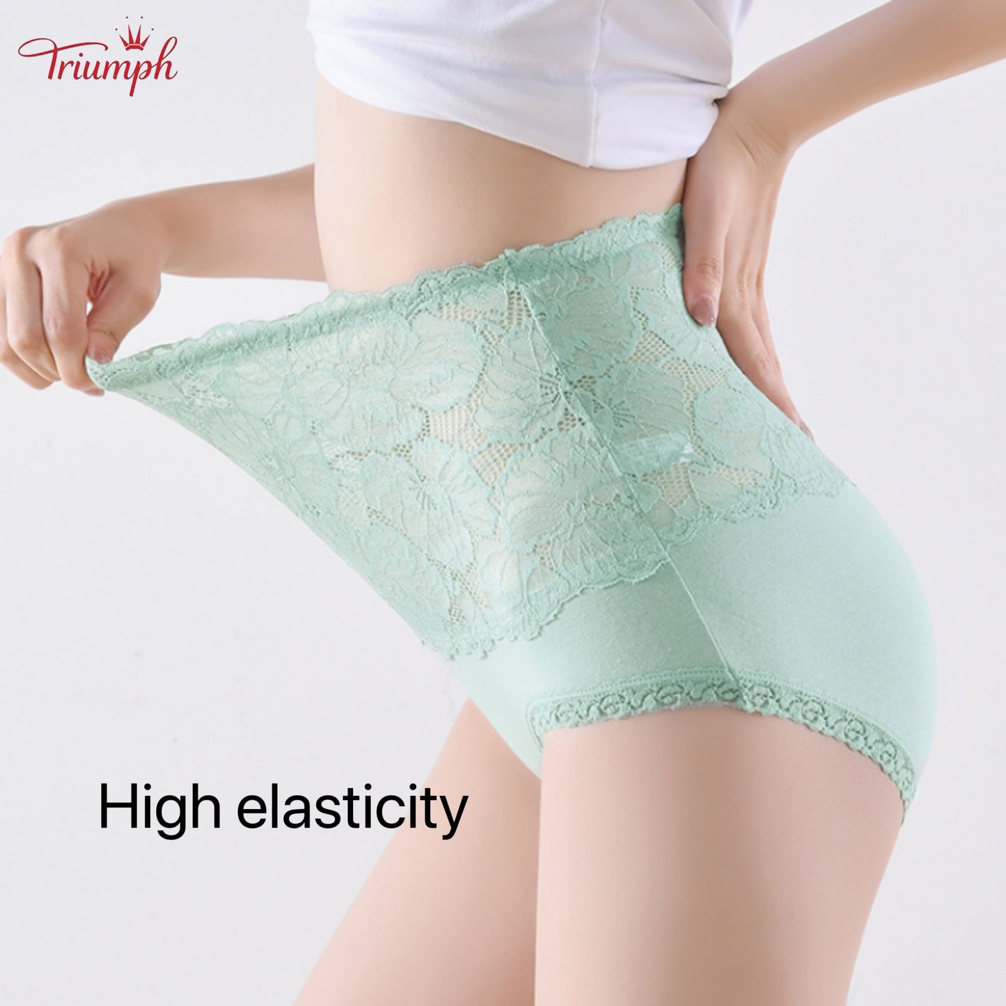Triumph - Free Shipping. Set of 4. High Waisted, High Quality Lace Briefs. Comfortable and Soft