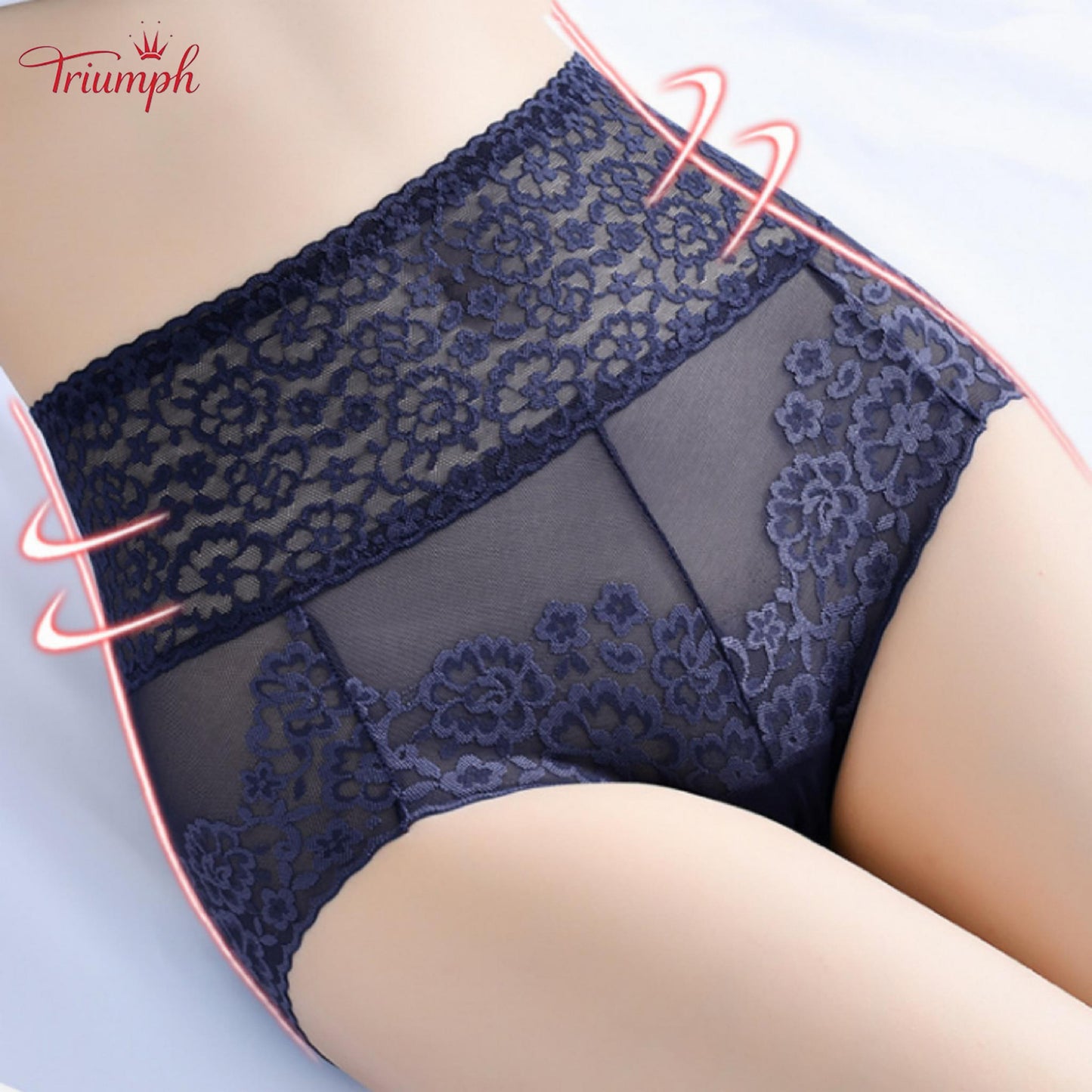 Triumph - Pack of 4 Sexy Lace Panties，Popular Lace，High Quality，Free Shipping，Suitable For 40-120KG