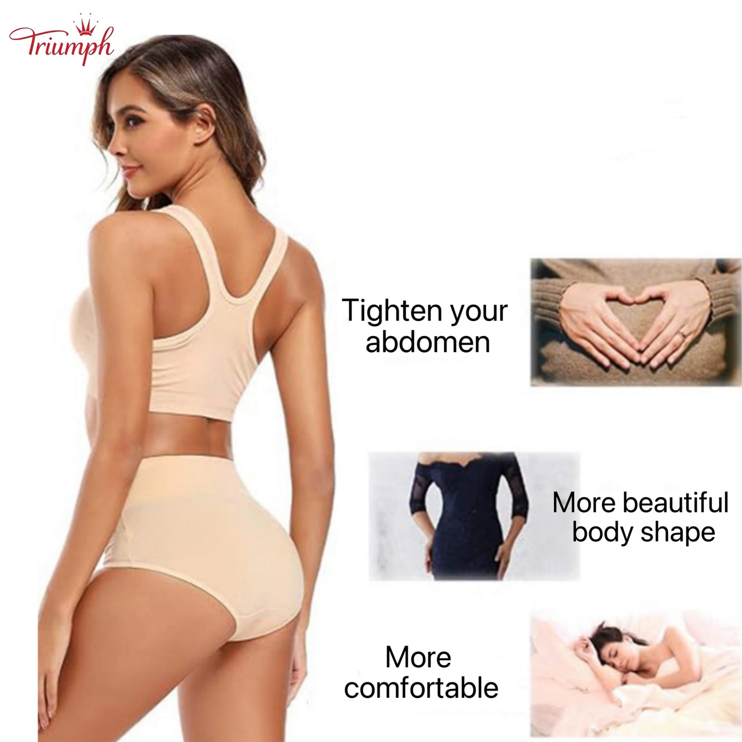 Triumph - 4-Pack Cotton Briefs. Free Shipping. Tightens Tummy. Butt Lift