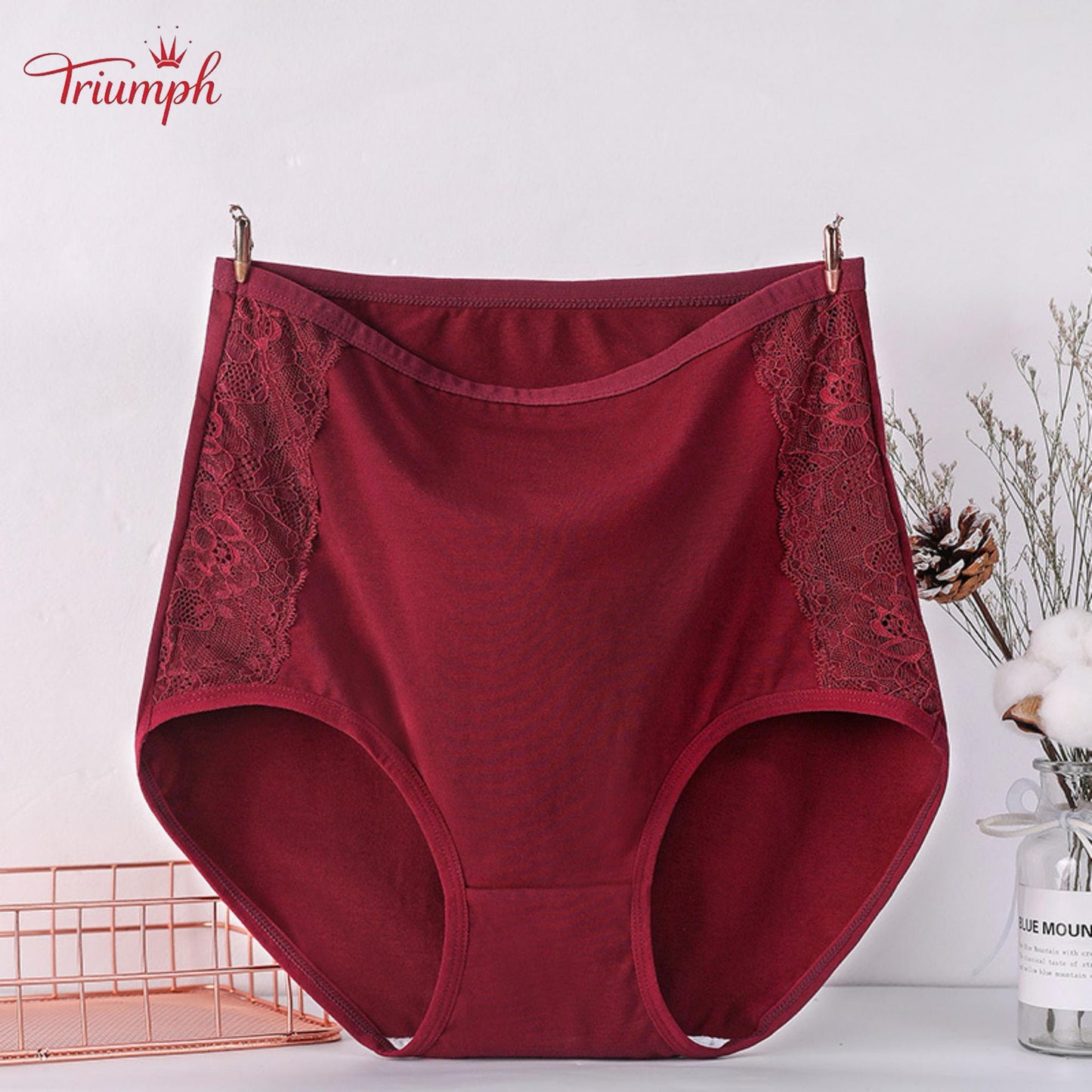 Triumph - 4-Pack Cotton High-Waisted Briefs，Free Shipping. Tightens Tummy. Butt Lift