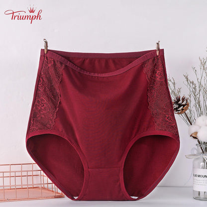 Triumph - 4-Pack Cotton High-Waisted Briefs，Free Shipping. Tightens Tummy. Butt Lift