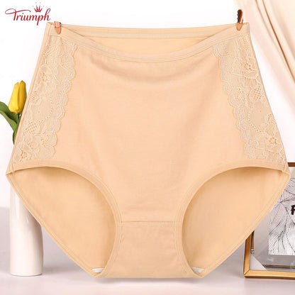 Triumph - 4-Pack Cotton High-Waisted Briefs，Free Shipping. Tightens Tummy. Butt Lift