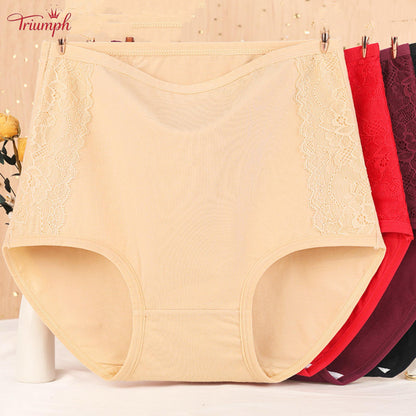 Triumph - 4-Pack Cotton High-Waisted Briefs，Free Shipping. Tightens Tummy. Butt Lift