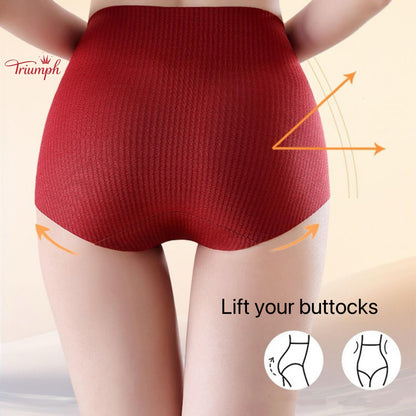 Triumph - Set of 4 Cotton Panties, Tummy Control, Assorted Colors, Free Shipping