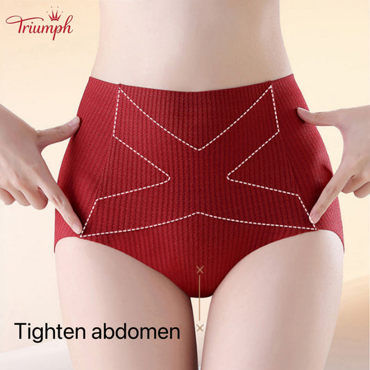 Triumph - Set of 4 Cotton Panties, Tummy Control, Assorted Colors, Free Shipping