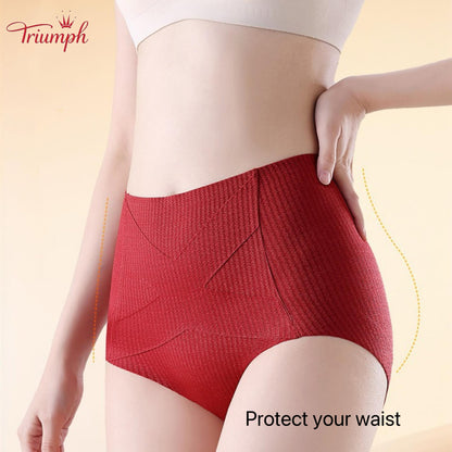 Triumph - Set of 4 Cotton Panties, Tummy Control, Assorted Colors, Free Shipping