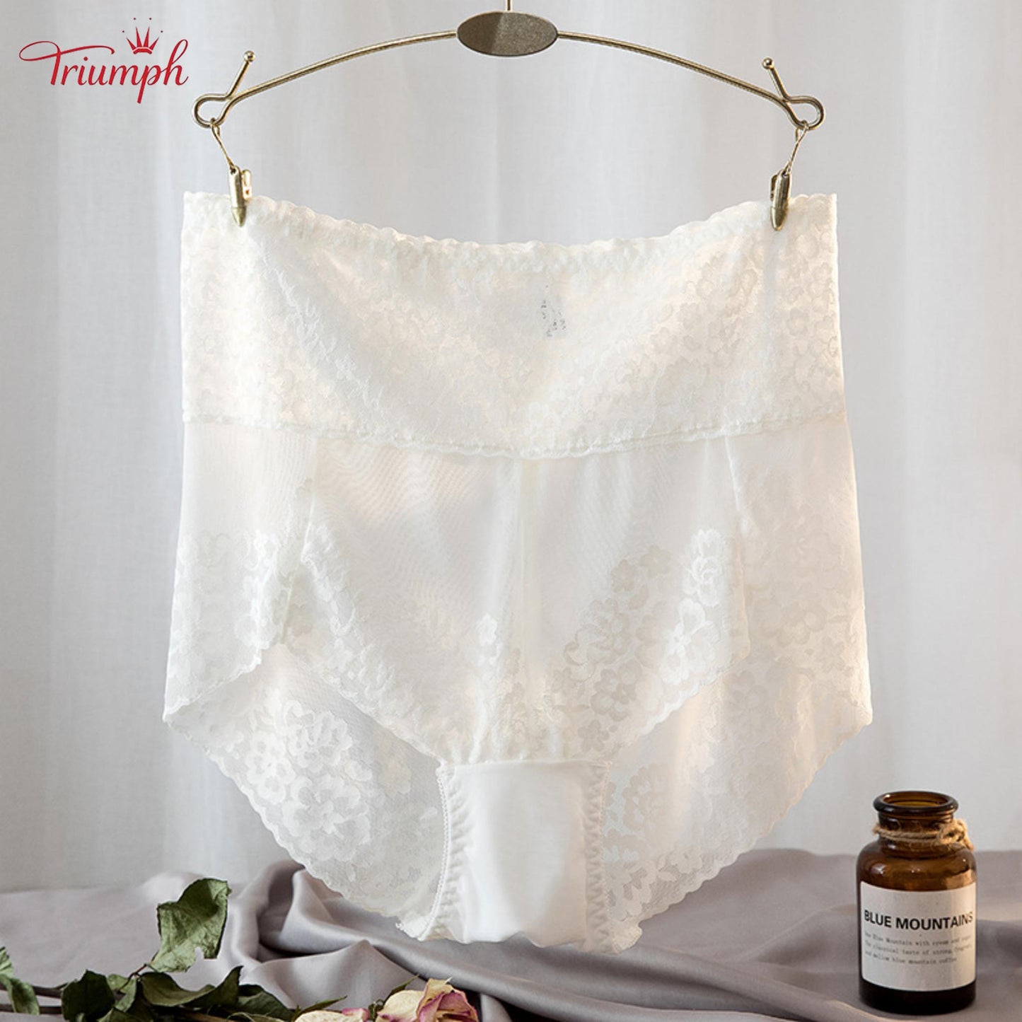 Triumph - Pack of 4 Sexy Lace Panties，Popular Lace，High Quality，Free Shipping，Suitable For 40-120KG