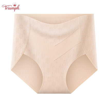 Triumph - 4-Pack Of Premium Cotton High Waisted Briefs With Cute Star Print, Free Shipping