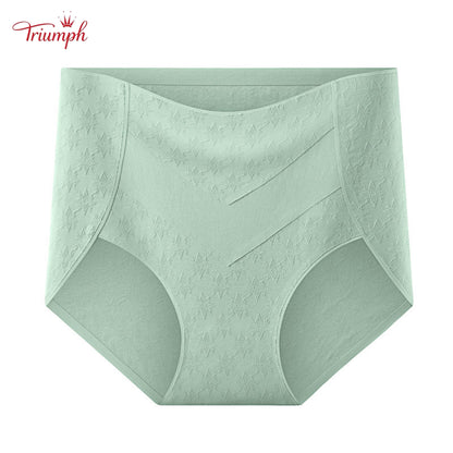 Triumph - 4-Pack Of Premium Cotton High Waisted Briefs With Cute Star Print, Free Shipping